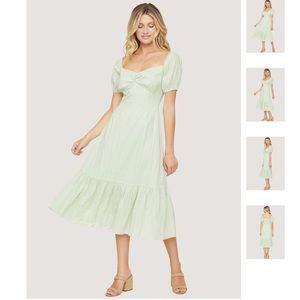 Lost + Wander Springtime Midi Dress - Sage